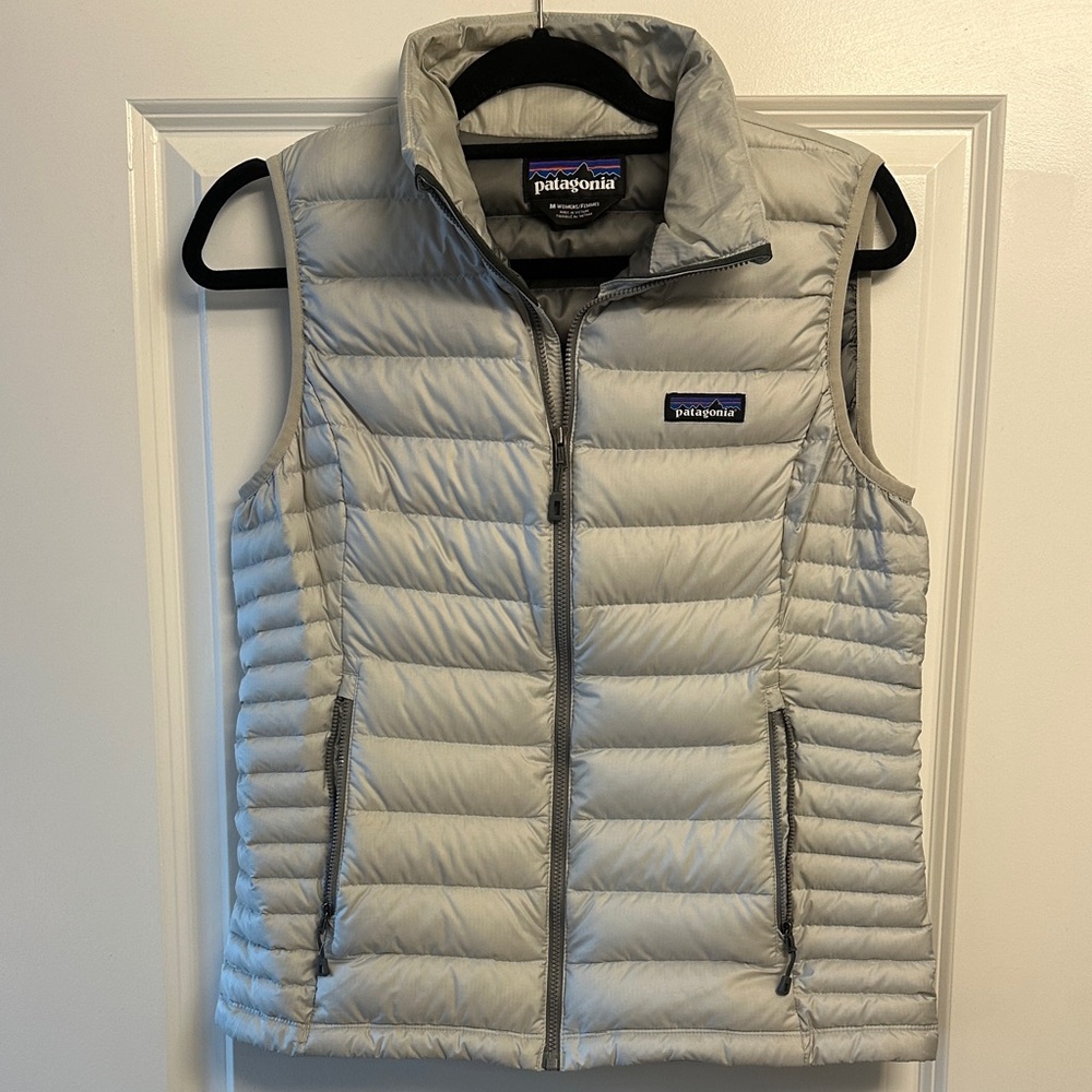 Patagonia Light Gray Puffer Vest